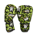 Tropical Sloth Pattern Print Boxing Gloves