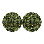 Tropical Sloth Pattern Print Car Coasters