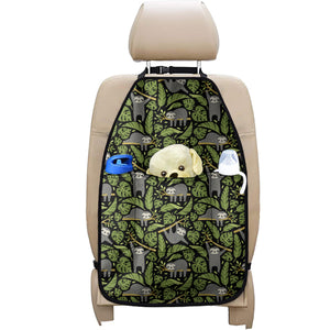 Tropical Sloth Pattern Print Car Seat Organizers