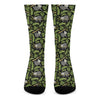 Tropical Sloth Pattern Print Crew Socks