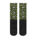 Tropical Sloth Pattern Print Crew Socks