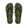 Tropical Sloth Pattern Print Flip Flops