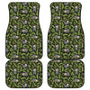 Tropical Sloth Pattern Print Front and Back Car Floor Mats