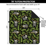 Tropical Sloth Pattern Print Futon Protector