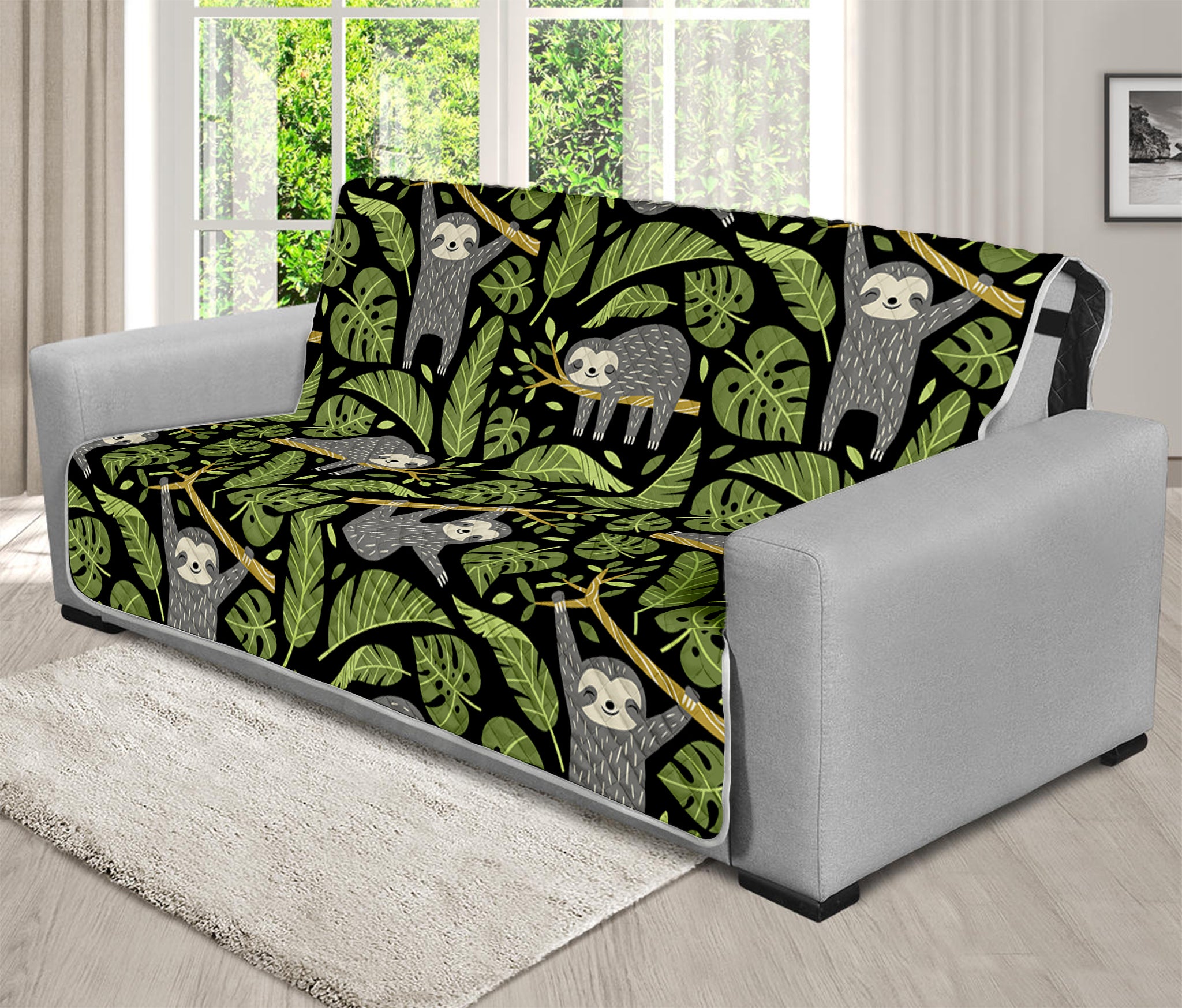 Tropical Sloth Pattern Print Futon Protector