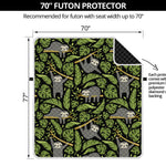 Tropical Sloth Pattern Print Futon Protector