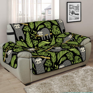 Tropical Sloth Pattern Print Half Sofa Protector