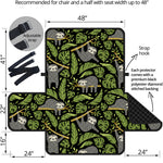 Tropical Sloth Pattern Print Half Sofa Protector