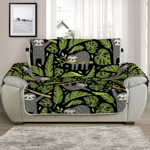 Tropical Sloth Pattern Print Half Sofa Protector