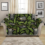 Tropical Sloth Pattern Print Loveseat Protector