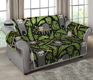 Tropical Sloth Pattern Print Loveseat Protector