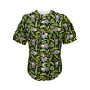 Tropical Sloth Pattern Print Men's Baseball Jersey