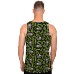 Tropical Sloth Pattern Print Men's Tank Top