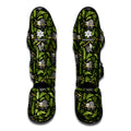 Tropical Sloth Pattern Print Muay Thai Shin Guards