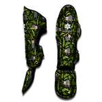 Tropical Sloth Pattern Print Muay Thai Shin Guard