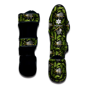 Tropical Sloth Pattern Print Muay Thai Shin Guard