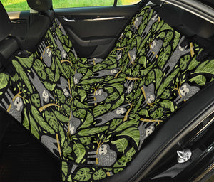 Tropical Sloth Pattern Print Pet Car Back Seat Cover