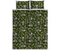 Tropical Sloth Pattern Print Quilt Bed Set