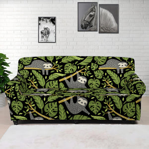 Tropical Sloth Pattern Print Sofa Cover