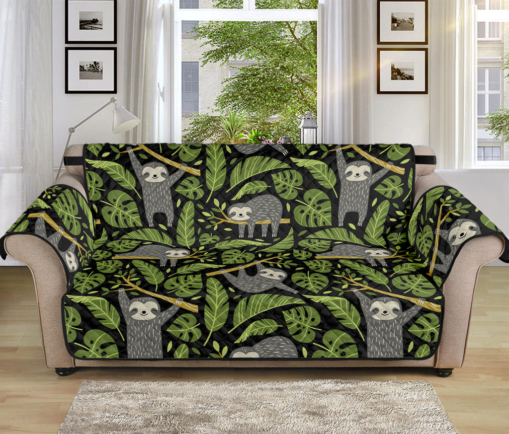 Tropical Sloth Pattern Print Sofa Protector