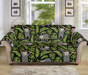 Tropical Sloth Pattern Print Sofa Protector