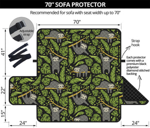 Tropical Sloth Pattern Print Sofa Protector