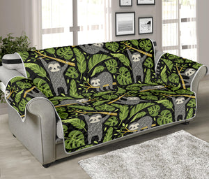 Tropical Sloth Pattern Print Sofa Protector