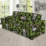 Tropical Sloth Pattern Print Sofa Slipcover