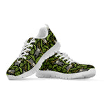 Tropical Sloth Pattern Print White Sneakers