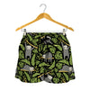 Tropical Sloth Pattern Print Women's Shorts