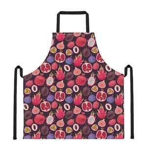 Tropical Summer Fruits Pattern Print Apron