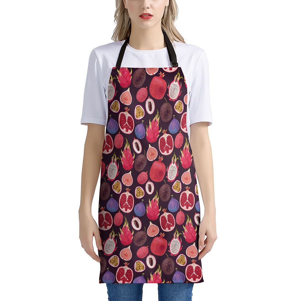 Tropical Summer Fruits Pattern Print Apron