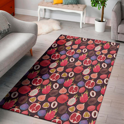 Tropical Summer Fruits Pattern Print Area Rug