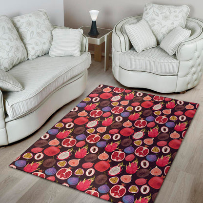 Tropical Summer Fruits Pattern Print Area Rug