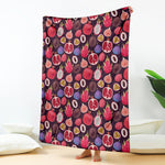 Tropical Summer Fruits Pattern Print Blanket