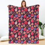 Tropical Summer Fruits Pattern Print Blanket