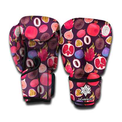 Tropical Summer Fruits Pattern Print Boxing Gloves