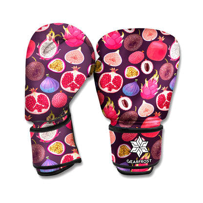 Tropical Summer Fruits Pattern Print Boxing Gloves