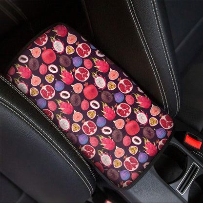 Tropical Summer Fruits Pattern Print Car Center Console Cover