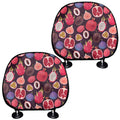 Tropical Summer Fruits Pattern Print Car Headrest Covers