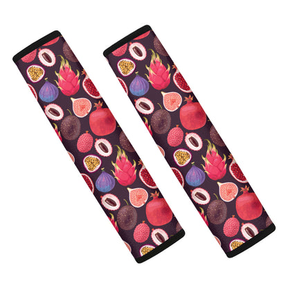Tropical Summer Fruits Pattern Print Car Seat Belt Covers