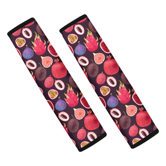 Tropical Summer Fruits Pattern Print Car Seat Belt Covers