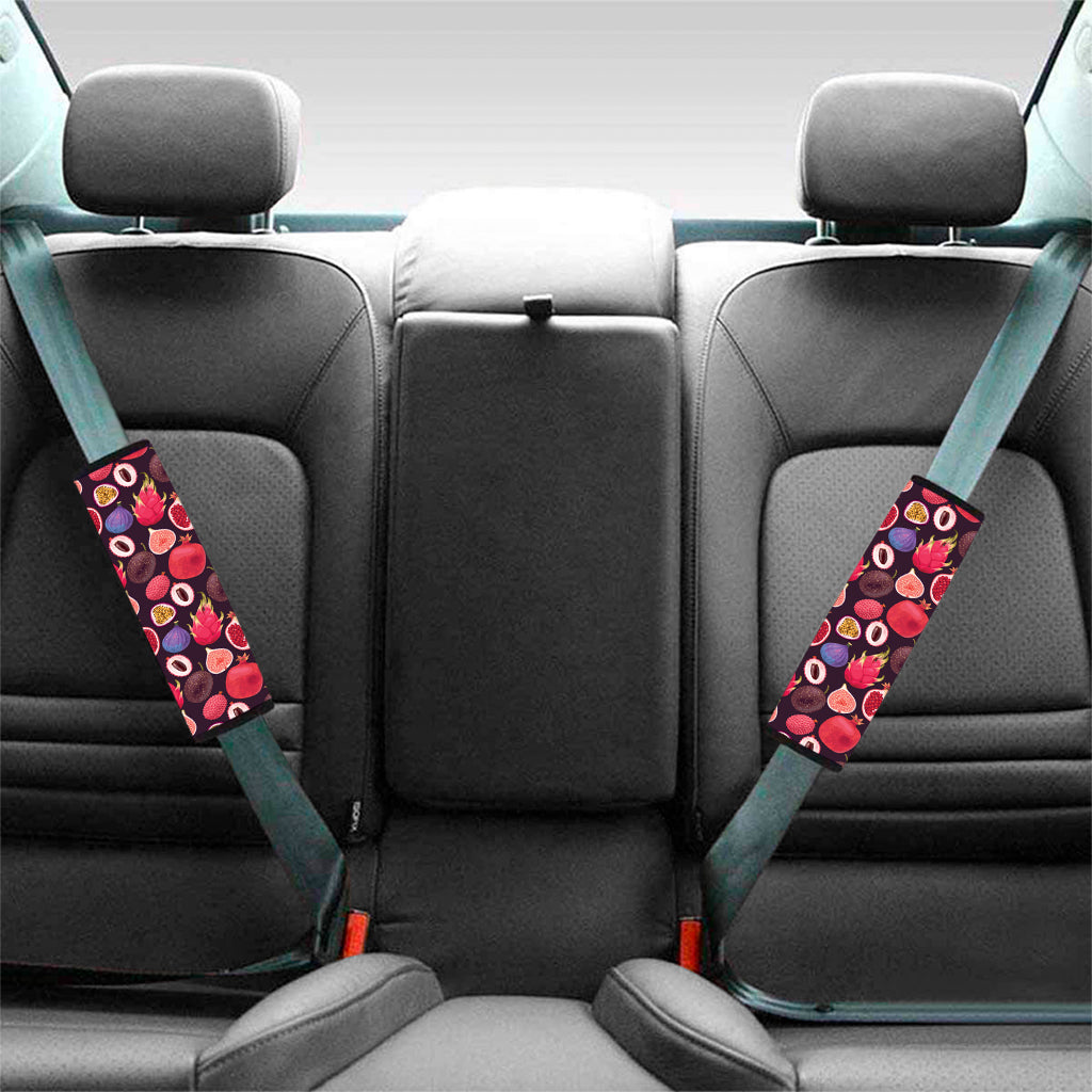 Tropical Summer Fruits Pattern Print Car Seat Belt Covers