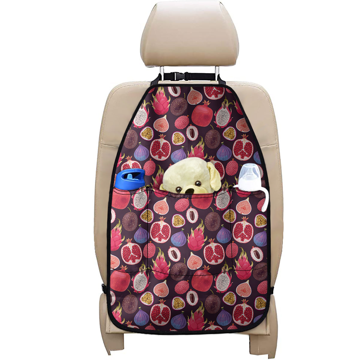 Tropical Summer Fruits Pattern Print Car Seat Organizers
