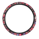 Tropical Summer Fruits Pattern Print Car Steering Wheel Cover