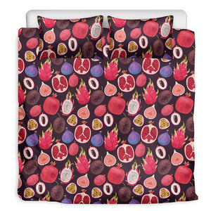 Tropical Summer Fruits Pattern Print Duvet Cover Bedding Set