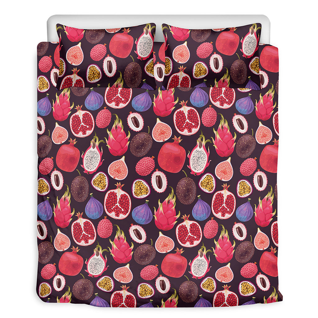 Tropical Summer Fruits Pattern Print Duvet Cover Bedding Set