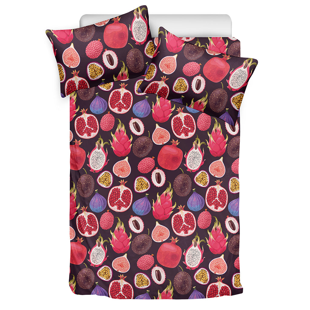 Tropical Summer Fruits Pattern Print Duvet Cover Bedding Set