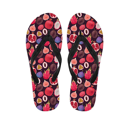 Tropical Summer Fruits Pattern Print Flip Flops