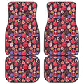 Tropical Summer Fruits Pattern Print Front and Back Car Floor Mats